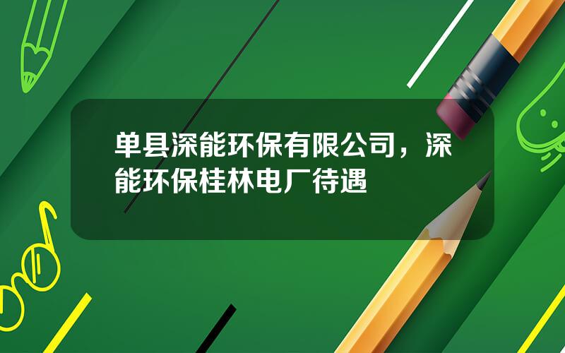 单县深能环保有限公司，深能环保桂林电厂待遇